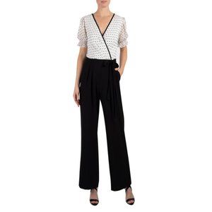 Donna Ricco Elbow Sleeve Jumpsuit
